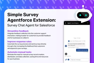 Simple Survey Agent Extension for Chat for Salesforce — screenshot