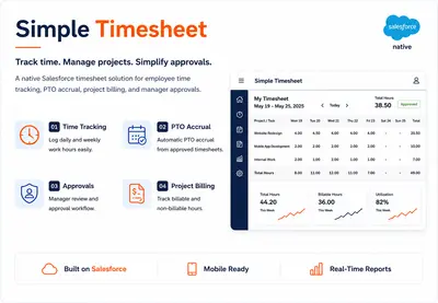 Simple Timesheet for Salesforce — screenshot