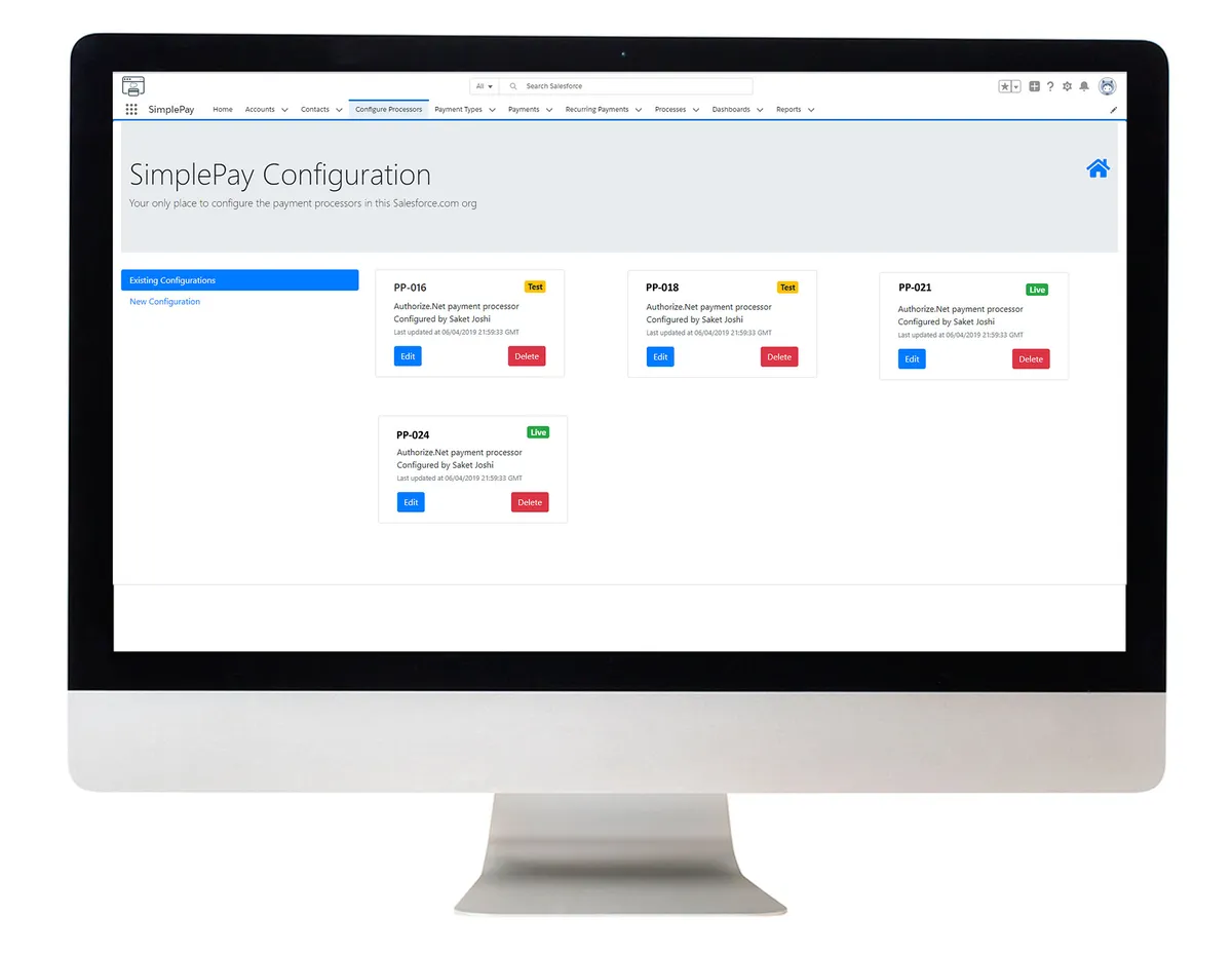 SimplePay - Payments Manager — screenshot from the Salesforce AppExchange listing