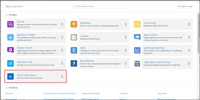 Simpli Enhanced Field Tracking for Salesforce — screenshot
