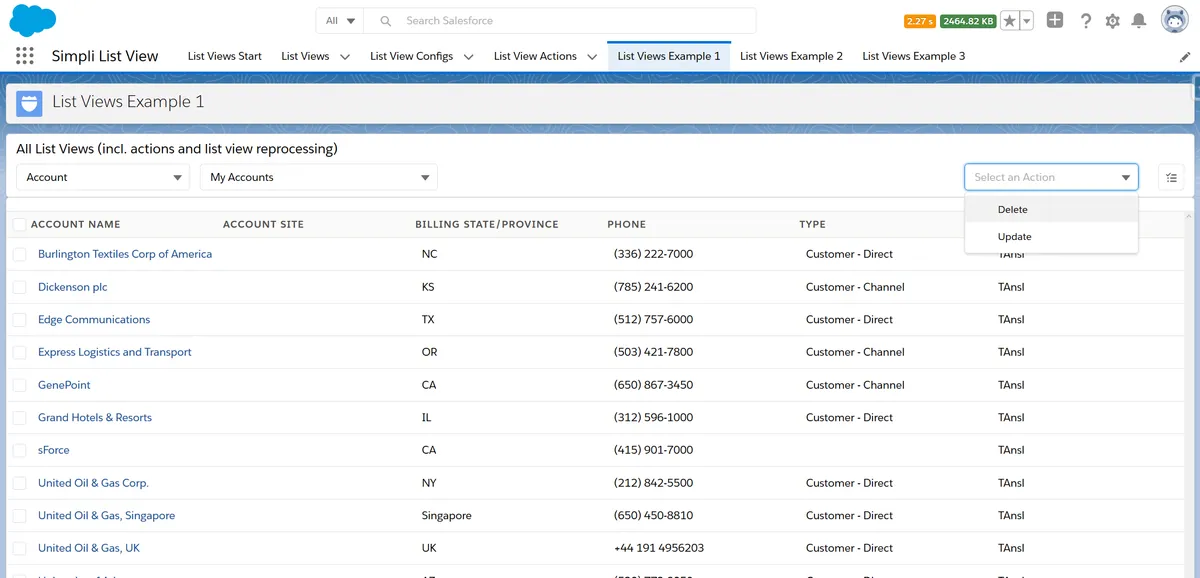 Simpli List Views — screenshot from the Salesforce AppExchange listing