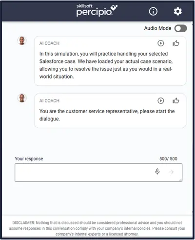 Skillsoft CAISY™ for Salesforce for Salesforce — screenshot