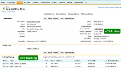 Skype Click-to-Call for Mac and PC for Salesforce — screenshot