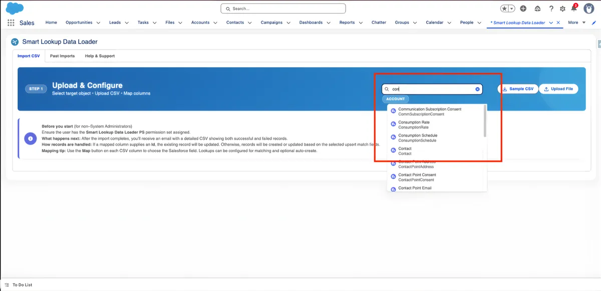 Smart Lookup Data Loader — screenshot from the Salesforce AppExchange listing