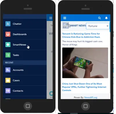 SMART NEWS for Salesforce — screenshot