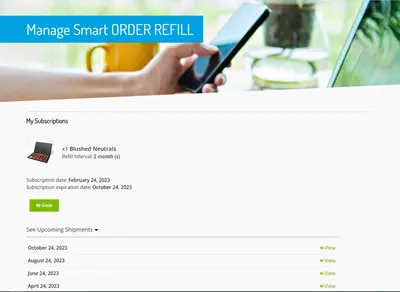 Smart Order Refill Cartridge for B2C Commerce by OSF Digital for Salesforce — screenshot