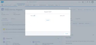 Smart vCard In Lightning for Salesforce — screenshot