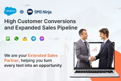 SMS Ninja: 5-Star Messaging, WhatsApp, Bulk SMS, Facebook Messenger, Chatbot App for Salesforce — screenshot