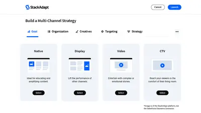 StackAdapt for Marketing Cloud Intelligence for Salesforce — screenshot