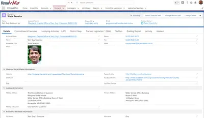 State KnowWho for Salesforce for Salesforce — screenshot