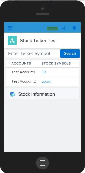 Stocks for Salesforce — screenshot