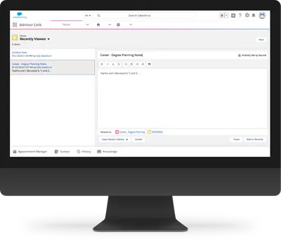 Student Success Hub for Higher Education (formerly Advisor Link) for Salesforce — screenshot