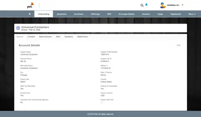 Supplier Relationship Management (SRM) for Salesforce — screenshot
