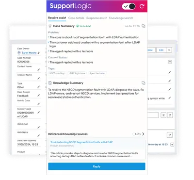 SupportLogic Knowledge Agent - Precision Answer Engine for Salesforce — screenshot