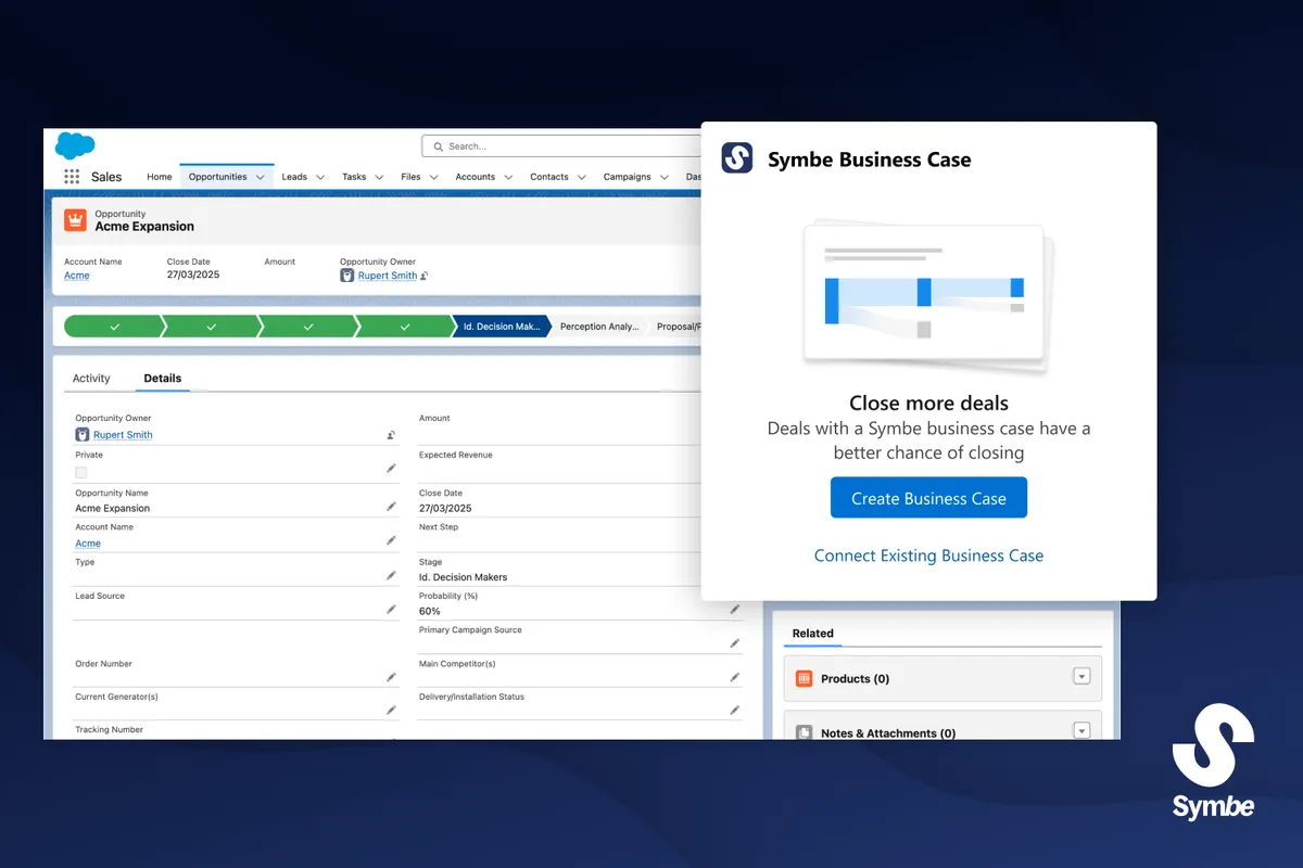 Symbe — screenshot from the Salesforce AppExchange listing