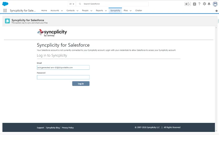 Syncplicity for Salesforce — screenshot from the Salesforce AppExchange listing