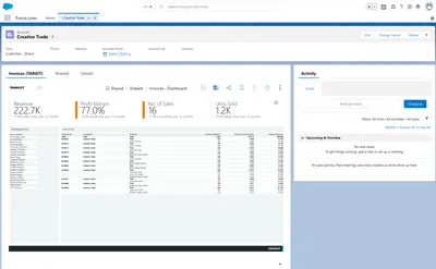 TARGIT Embedded Analytics for Salesforce — screenshot
