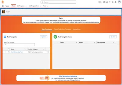 Taskr for Salesforce — screenshot