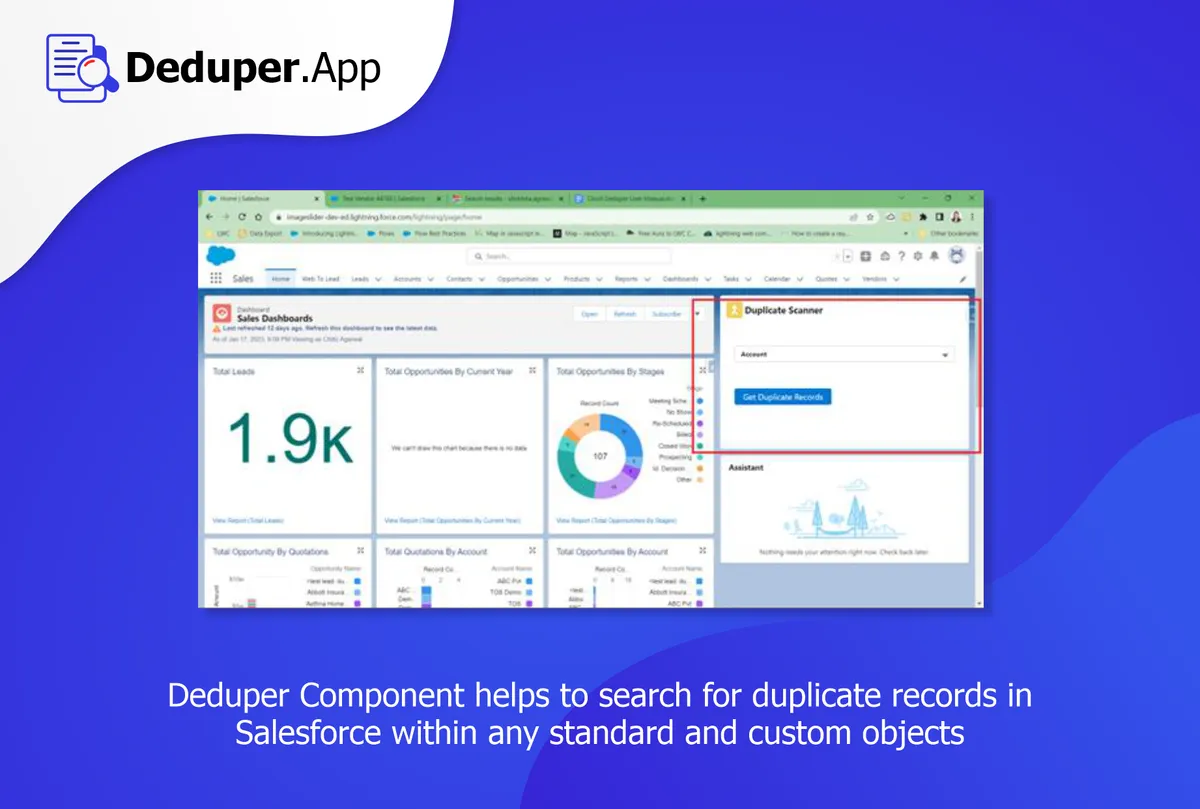 Techila Deduper - Free Duplicate Data Remover — screenshot from the Salesforce AppExchange listing