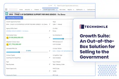 TechnoMile GovCon Suite for Salesforce — screenshot