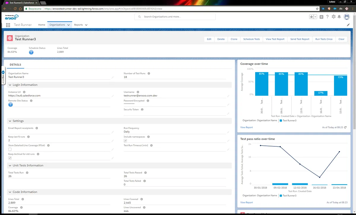 Test Runner by Enxoo — screenshot from the Salesforce AppExchange listing