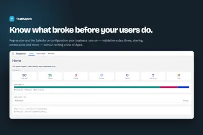 Testbench for Salesforce: Native Powerful Automated Regression Testing for Salesforce — screenshot