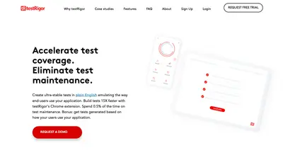 testRigor.com - Easiest QA Test Automation for Salesforce — screenshot