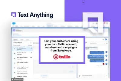 Text Anything + Twilio: SMS/MMS from Salesforce Using Your Twilio Account for Salesforce — screenshot