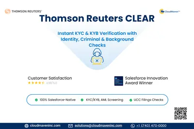 Thomson Reuters CLEAR Criminal Checker for Salesforce background checks for Salesforce — screenshot