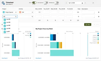 Time & Expense (Professional) for Salesforce — screenshot