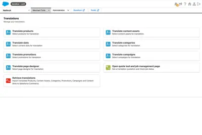 Toppan Digital Language Localization Cartridge for B2C Commerce for Salesforce — screenshot