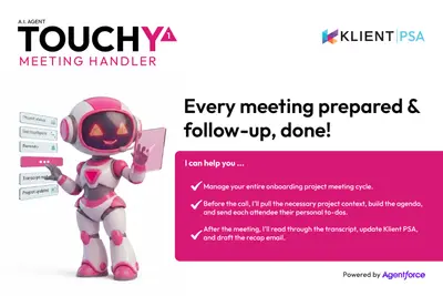 TOUCHY1: AI Project Meeting Agent for Briefs & Follow-Ups for Salesforce — screenshot
