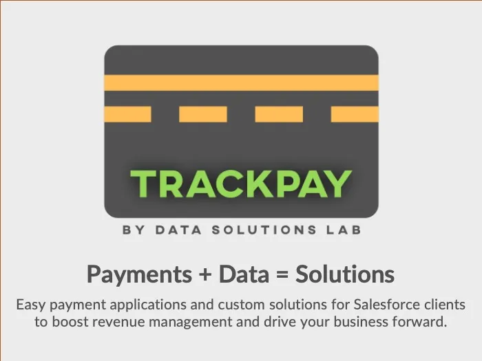 TrackPay - Payment Services — screenshot from the Salesforce AppExchange listing