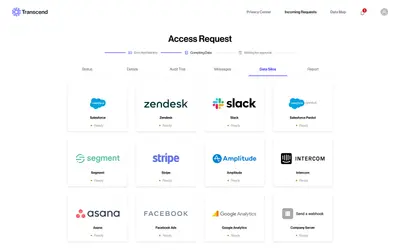 Transcend for Salesforce — screenshot