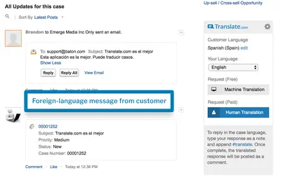 Translate - Translations for Multilingual Tickets for Salesforce — screenshot