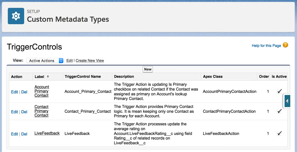 Trigger Control — screenshot from the Salesforce AppExchange listing