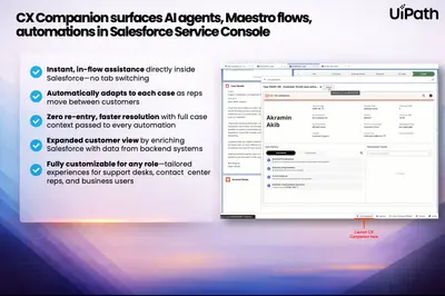 UiPath CX Companion Salesforce Plug-in for Salesforce — screenshot