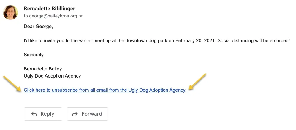 Unsubscribe Link — screenshot from the Salesforce AppExchange listing