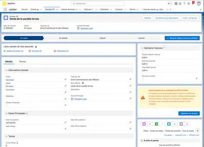 upplaw - Legal App for Salesforce — screenshot