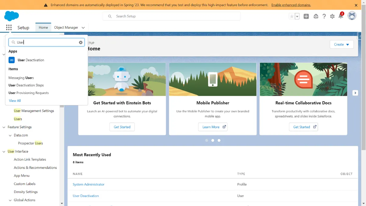 User deactivation (Deactivate User) — screenshot from the Salesforce AppExchange listing