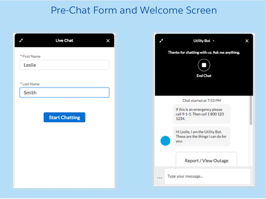 Utility Bot — screenshot from the Salesforce AppExchange listing