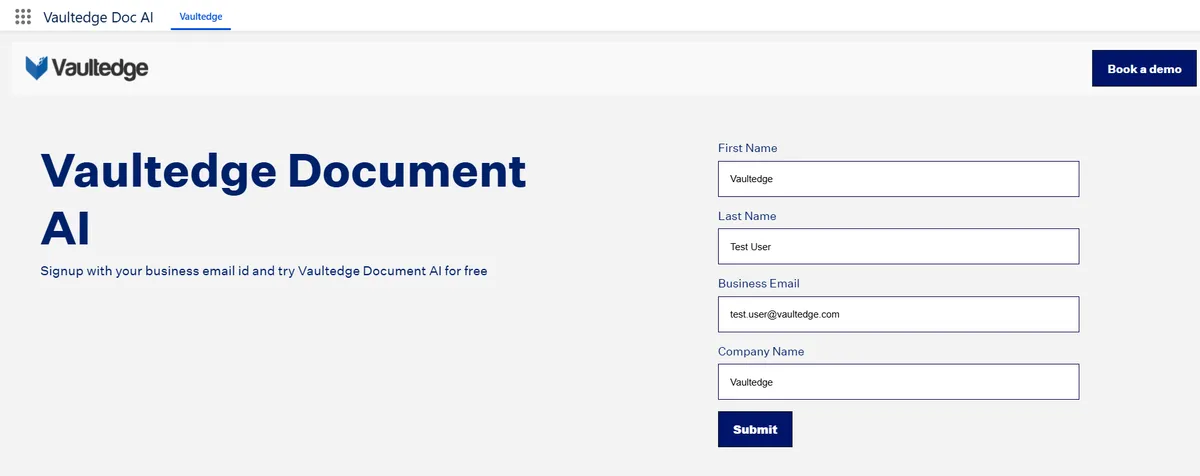 Vaultedge Doc AI — screenshot from the Salesforce AppExchange listing