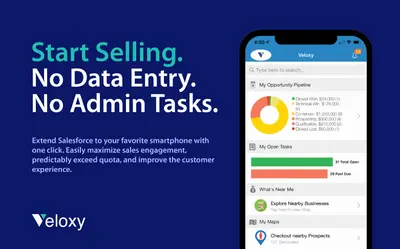 Veloxy | Predictive Sales Intelligence, Email Sync, Geolocation for Salesforce for Salesforce — screenshot