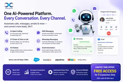 Ventas AI SMS App for Salesforce | AI Dialer | WhatsApp | AI Chatbot & Voice for Salesforce — screenshot