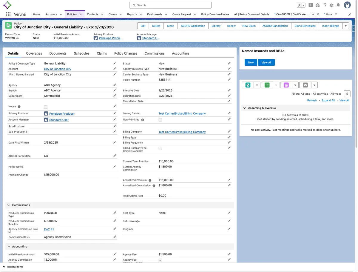 Veruna — screenshot from the Salesforce AppExchange listing