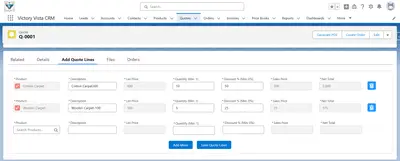 Victory Vista CRM for Salesforce — screenshot