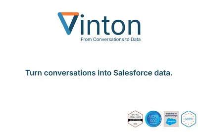 Vinton AI Notetaker | Capture Conversations & Automate Salesforce Updates for Salesforce — screenshot