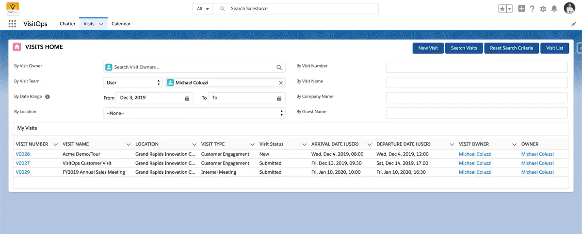 VisitOps — screenshot from the Salesforce AppExchange listing