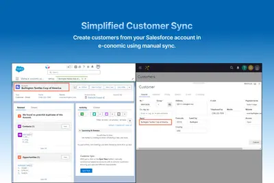Visma e-conomic Integration for Salesforce — screenshot