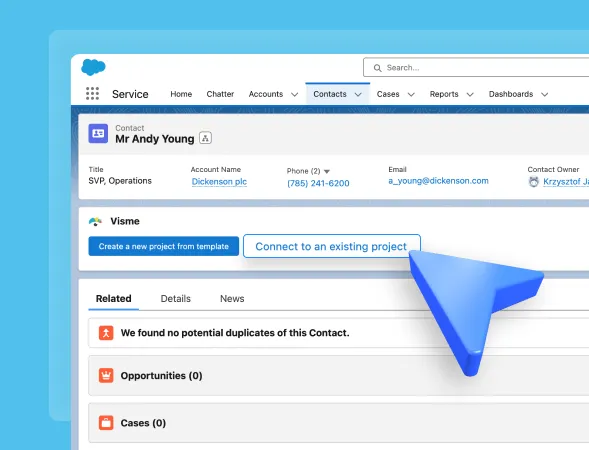 Visme — screenshot from the Salesforce AppExchange listing
